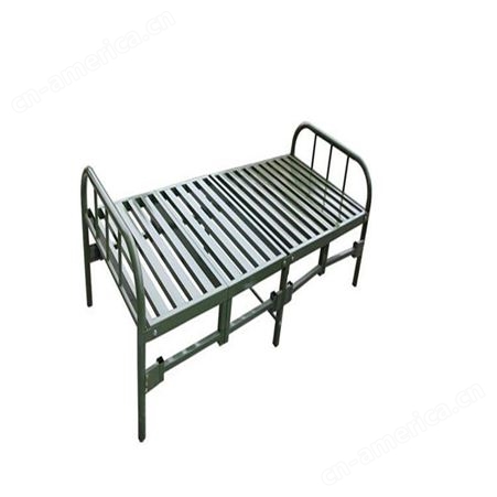 野营行军床 二折钢塑折叠床 便携式折 叠床